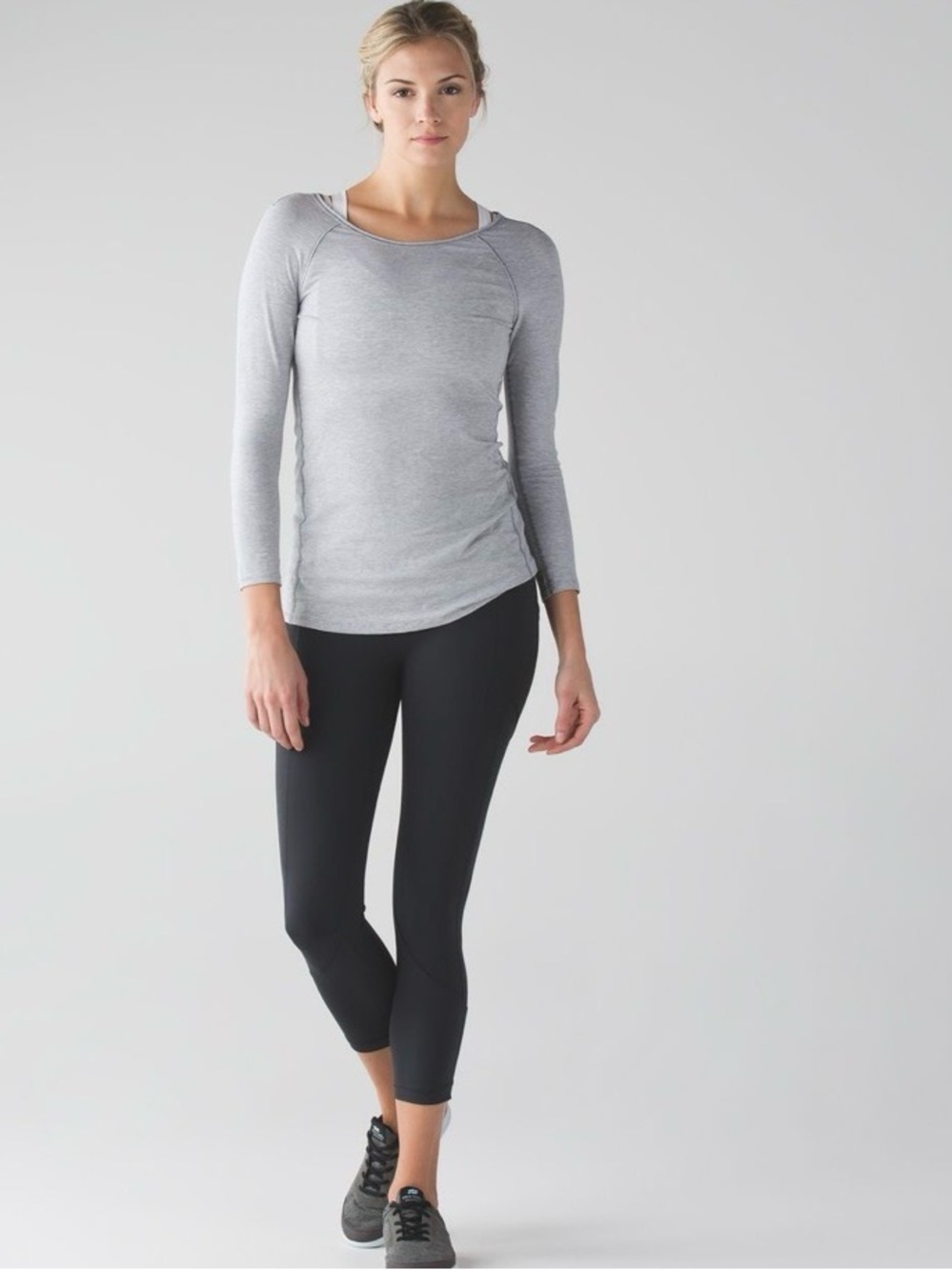 Lululemon Gray Physically Fit Long Sleeve Tee Size 4 6 Activewear Athleisure Gym